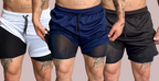Kit 3 Shorts 2 em 1 Masculino Dry Fit