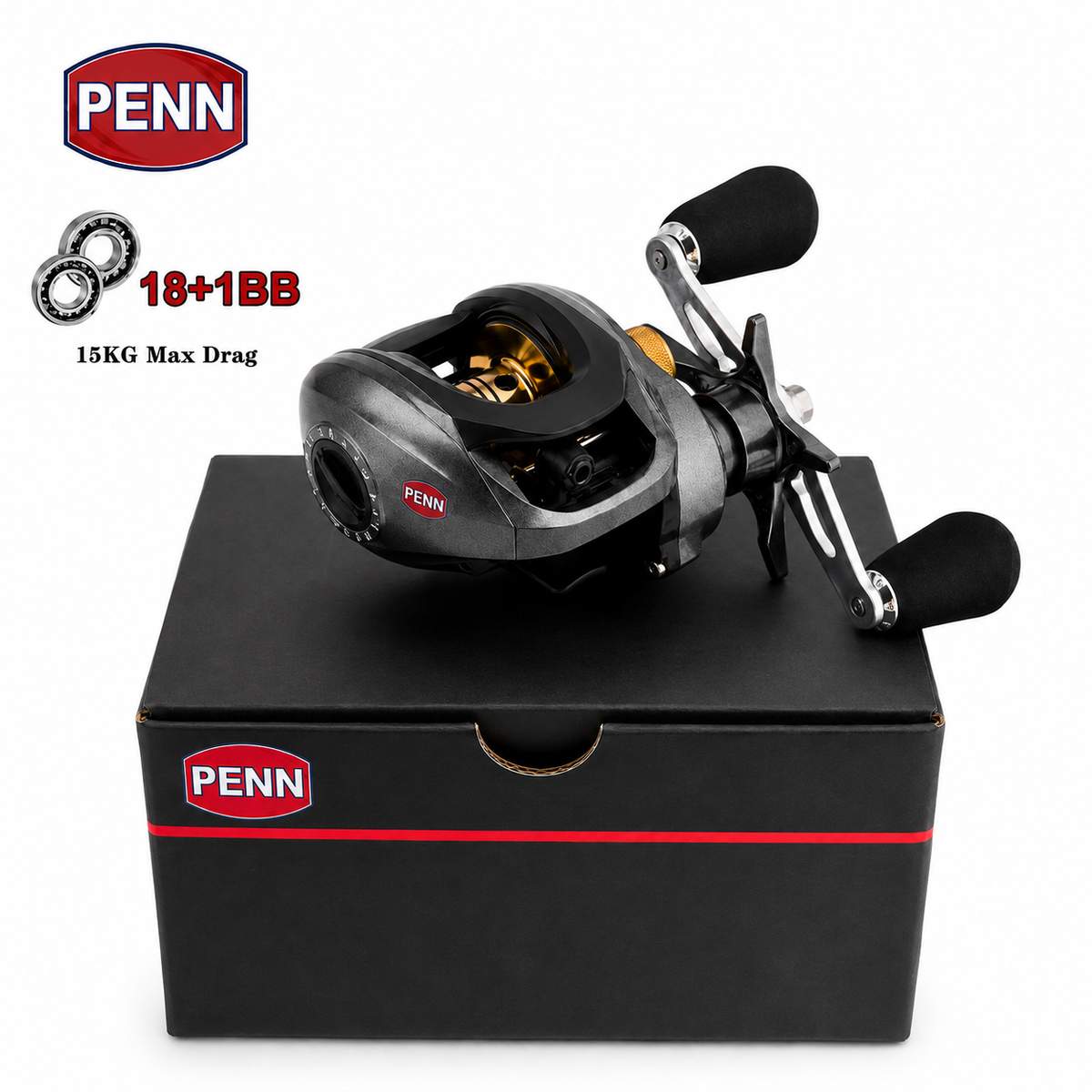 Carretilha PENN 7.1:1 com 18 + 1 Rolamentos
