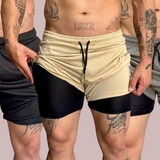 Kit 3 Shorts 2 em 1 Masculino Dry Fit