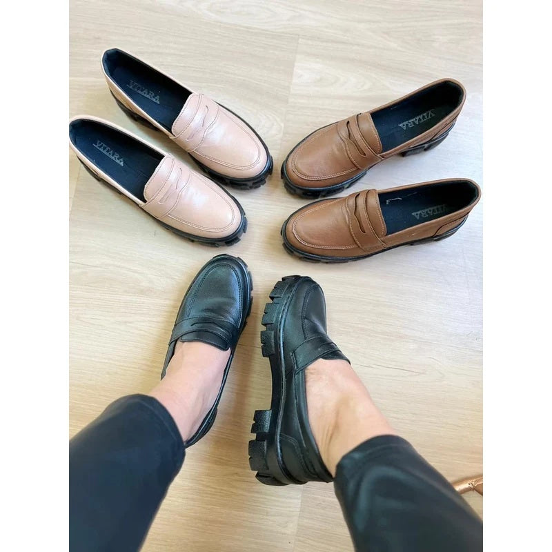 Mocassim Feminino Tratorado Oxford