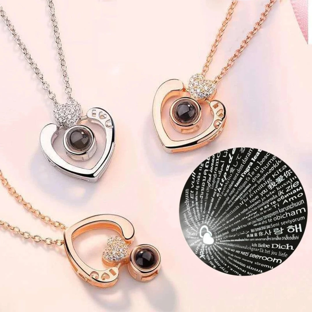 Colar I love you Com Caixa de Presente