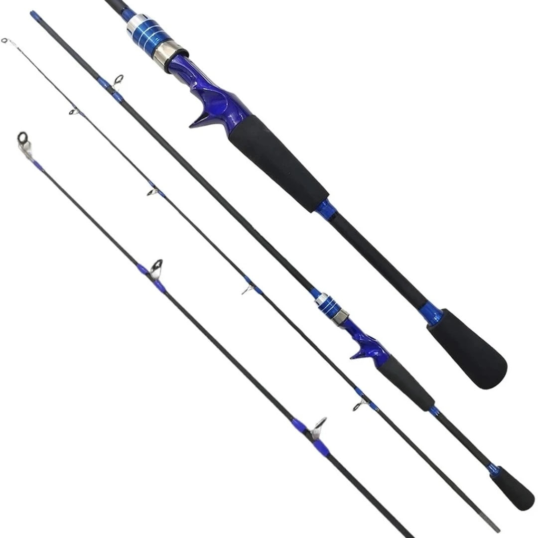 Kit 2 Varas de Pesca 1,50mts Fibra de Carbono de Carretilha