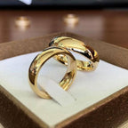 Par de Alianças de Casamento Banhado a Ouro