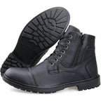 Coturno Masculino Casual com Cadarço e Zíper Ajustável