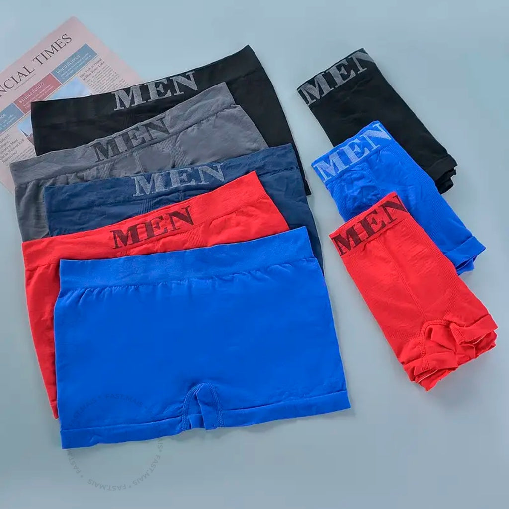 Kit 10 Cuecas Boxer Microfibra Adulto + 12 Pares Meias Algodão (GRÁTIS)