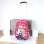 Mochila Infantil de Rodinhas Menino Menina Escolar Resistente Bolsa Impermeável MA9319-8D