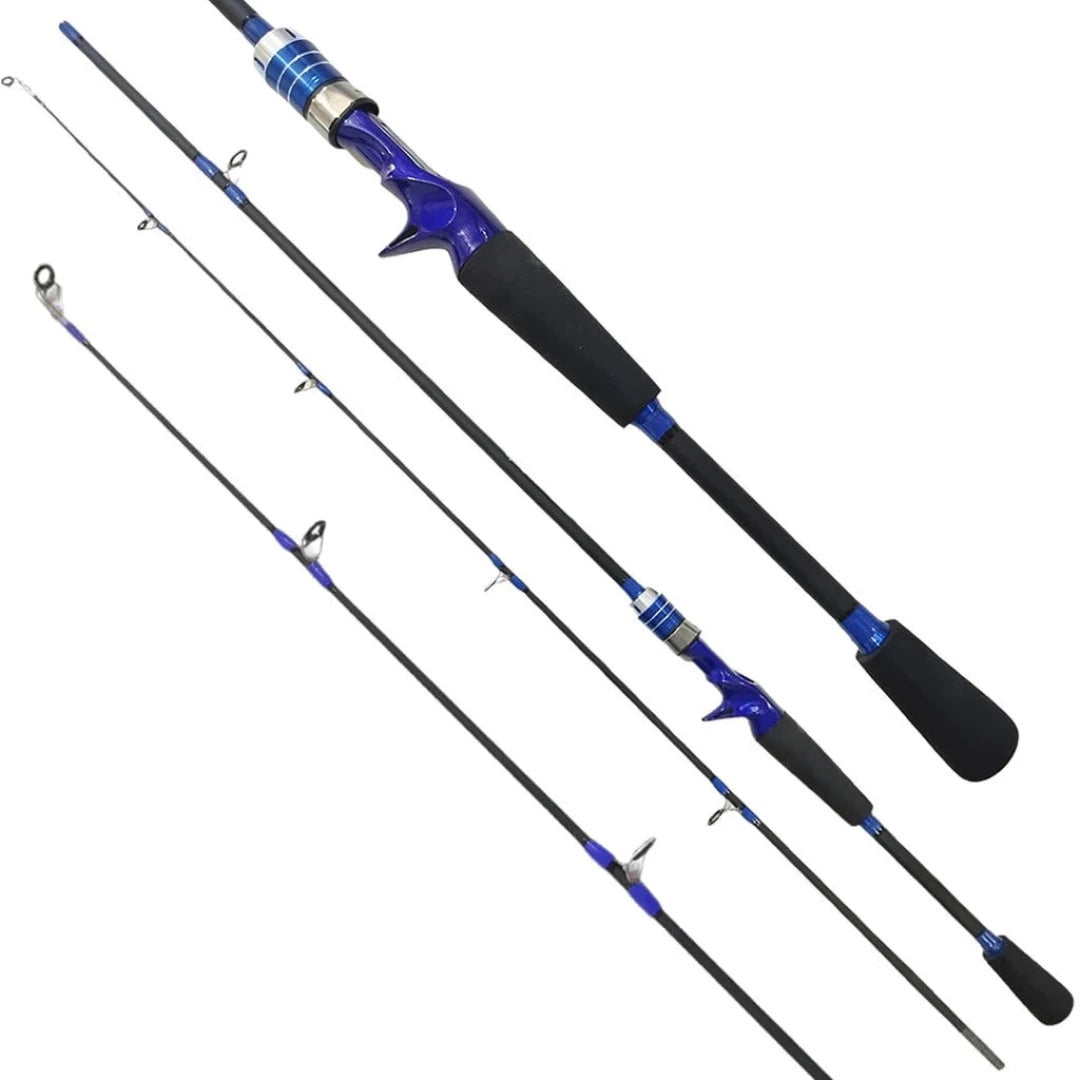 Vara de Pesca Fibra de Carbono 1,80mt 35lb 2 Pts Carretilha