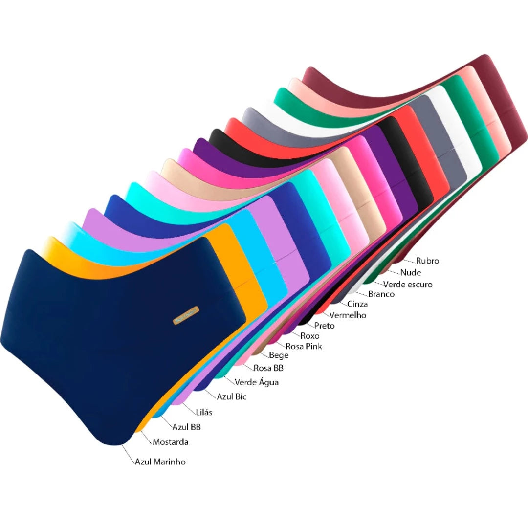 Kit 5 Calcinhas Cós Alto FashionGirl