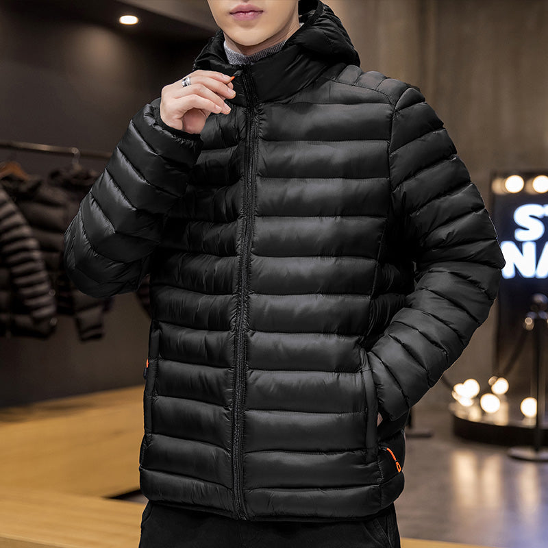 Jaqueta Puffer Masculina Com Capuz Removível Luxy