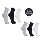 Kit 12 Pares de Meias Cano Alto - lojaidealgolden