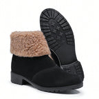 Bota Feminina Peluciada Cano Médio com Zíper