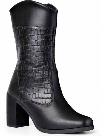 Bota Feminina Cano Médio Blogueira