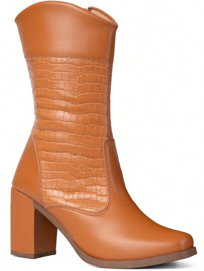 Bota Feminina Cano Médio Blogueira