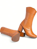 Bota Feminina Cano Médio Blogueira