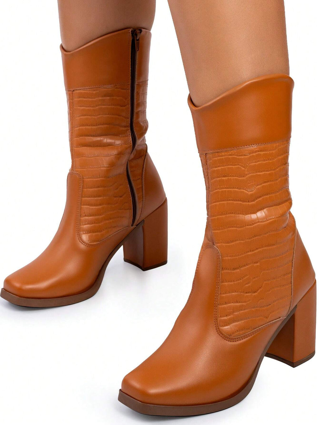 Bota Feminina Cano Médio Blogueira