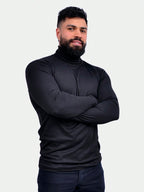 Suéter Masculino Canelada Ribana Gola Alta