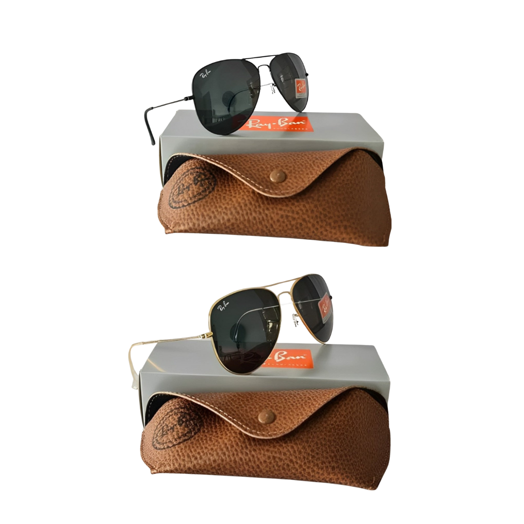 (COMPRE 1 LEVE 2) Óculos Aviador em Lentes de Cristal + Brindes Exclusivos