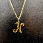 Colar De Letra Inicial 100% Dourado Premium
