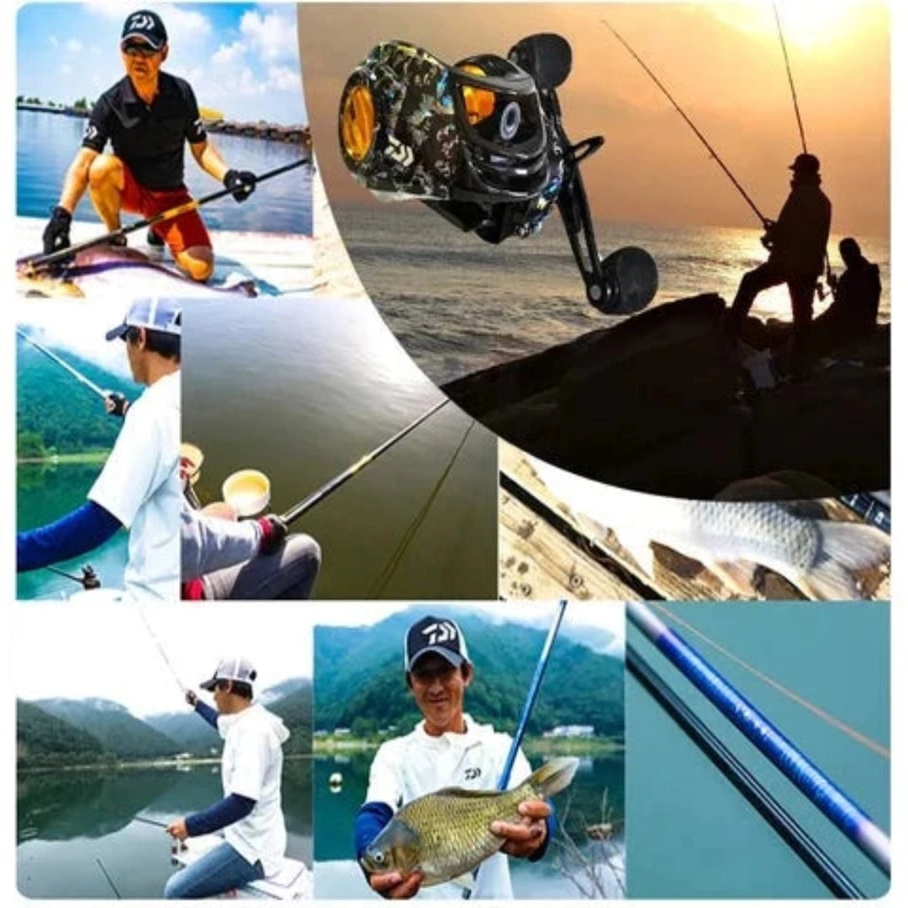 Carretilha de Pesca Daiwa 7.2:1 Anti Cabeleira  + Brinde Exclusivo