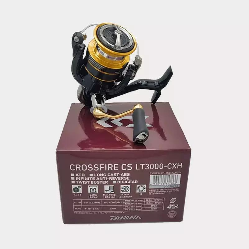 Molinete Daiwa Crossfire CS com Recolhimento 6.2:1 (260 e 295g Peso) de 10 à 12kg Arrasto