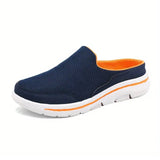 Tênis Casual Masculino Slip On Antiodor Ortopédico Azul