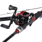 Kit Carbon - Vara de pesca fibra de carbono 2.4M + Carretilha de Pesca 7:2.1