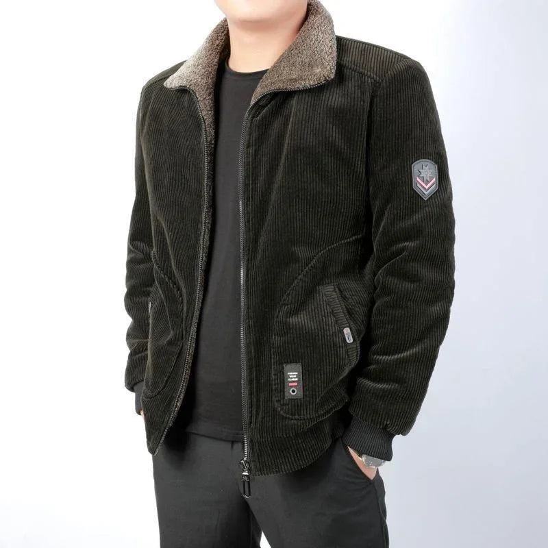 Jaqueta Masculina Acolchoado de Veludo Inverno