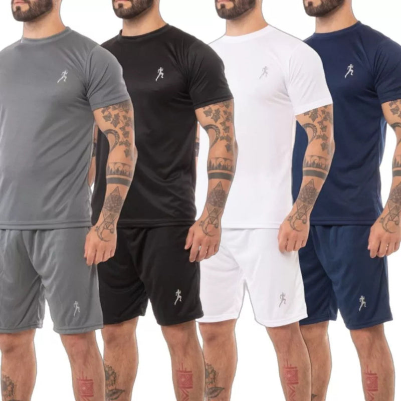 Kit 4 camisetas Masculinas + 4 Bermudas Academia 2025