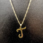 Colar De Letra Inicial 100% Dourado Premium