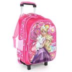 Mochila Infantil de Rodinhas Menino Menina Escolar Resistente Bolsa Impermeável MA9319-8D