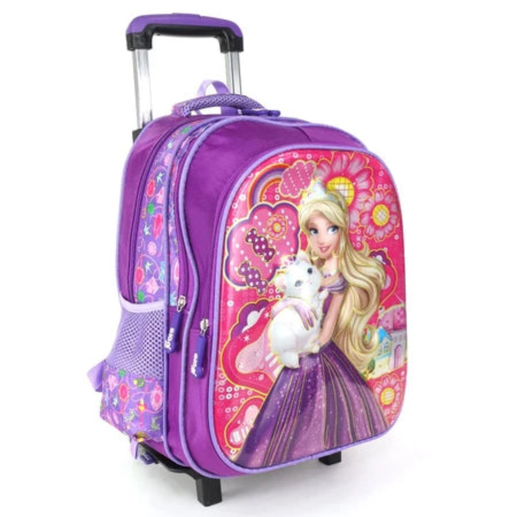 Mochila Infantil de Rodinhas Menino Menina Escolar Resistente Bolsa Impermeável MA9319-8D