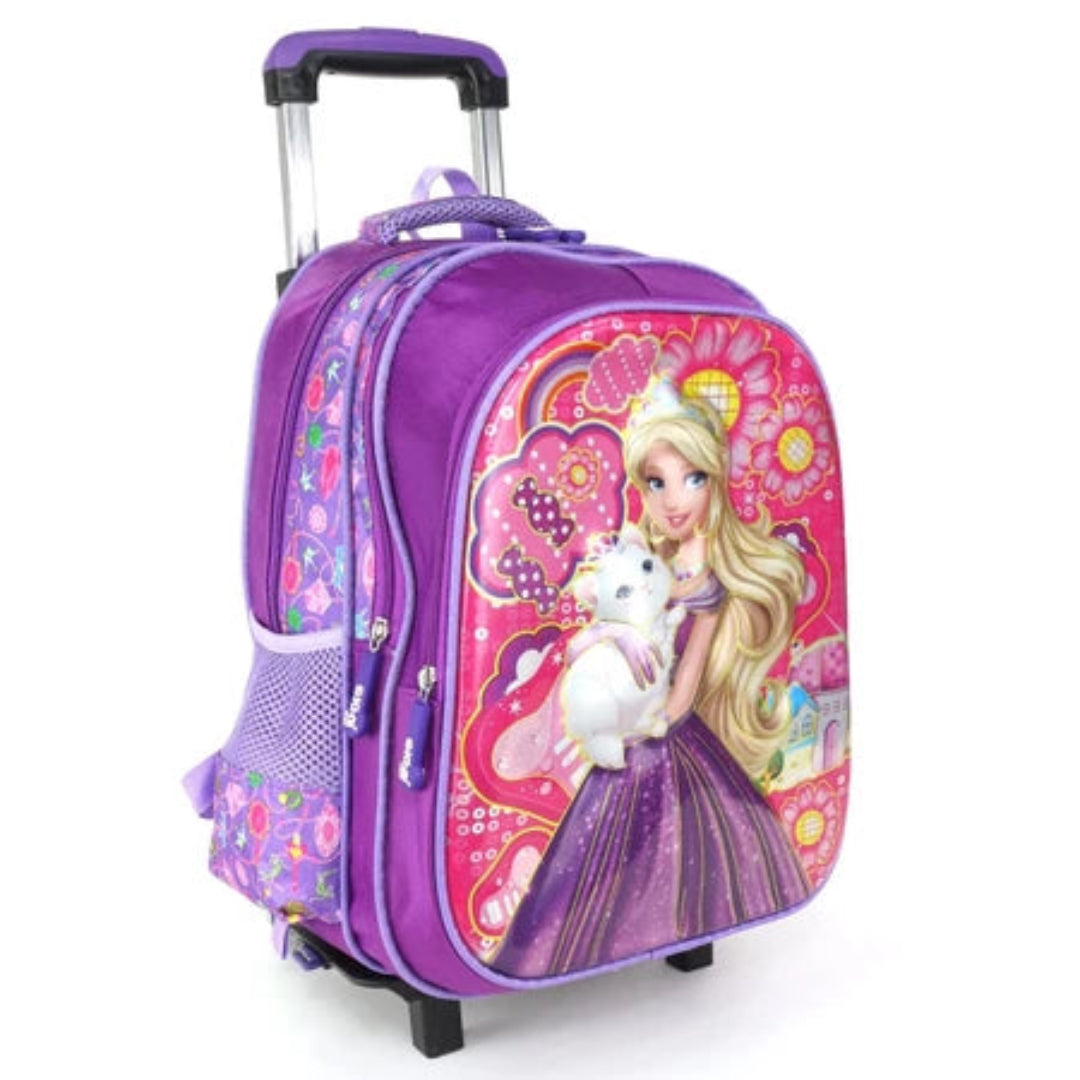 Mochila Infantil de Rodinhas Menino Menina Escolar Resistente Bolsa Impermeável MA9319-8D