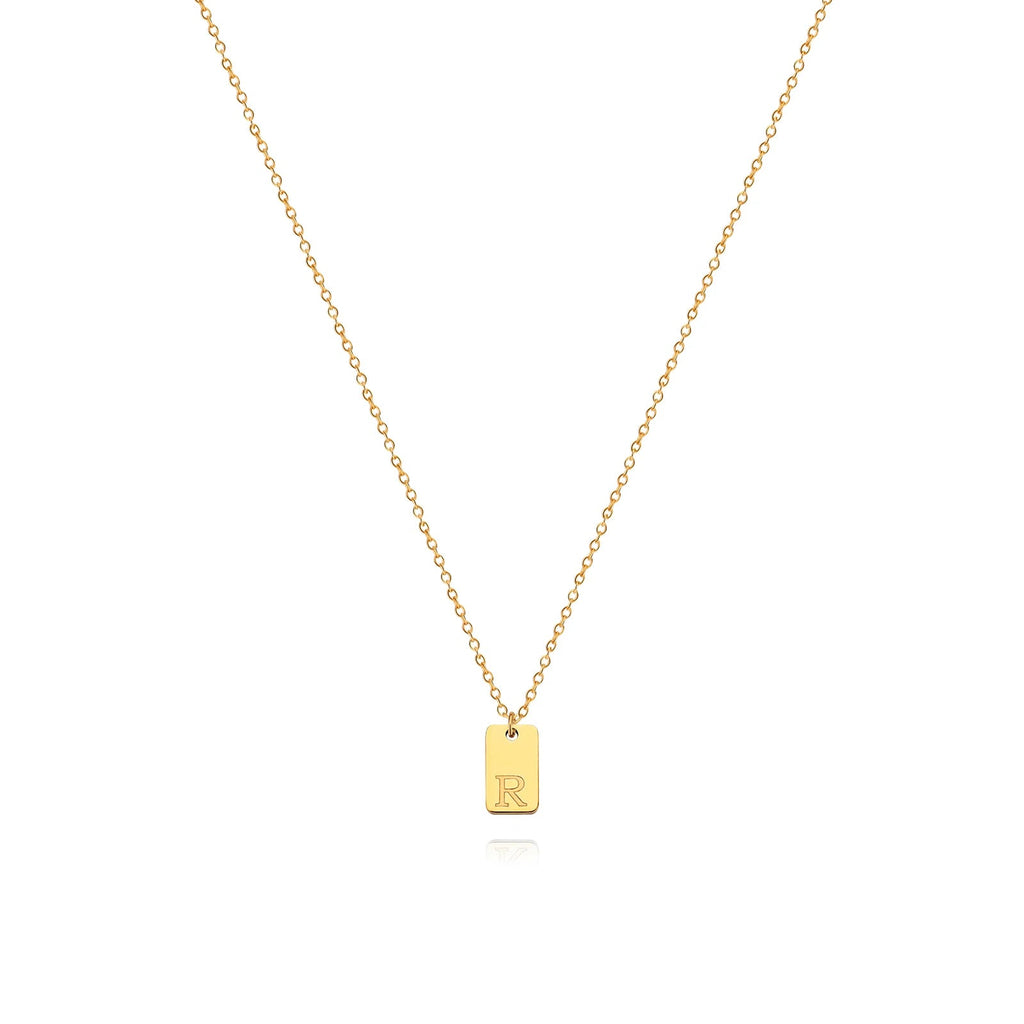 Colar Feminino Pingente Inicial Banhado em Ouro 18K