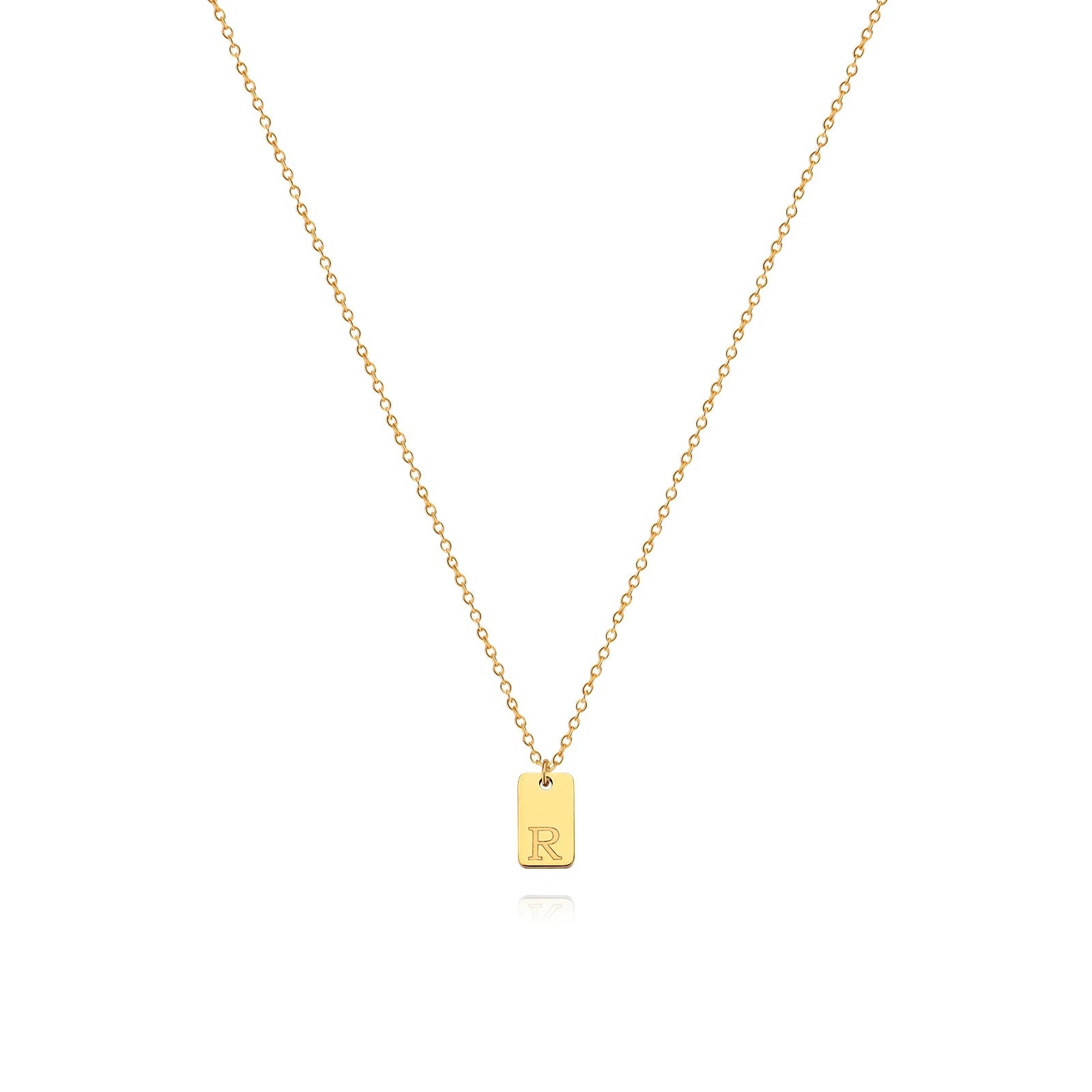 Colar Feminino Pingente Inicial Banhado em Ouro 18K