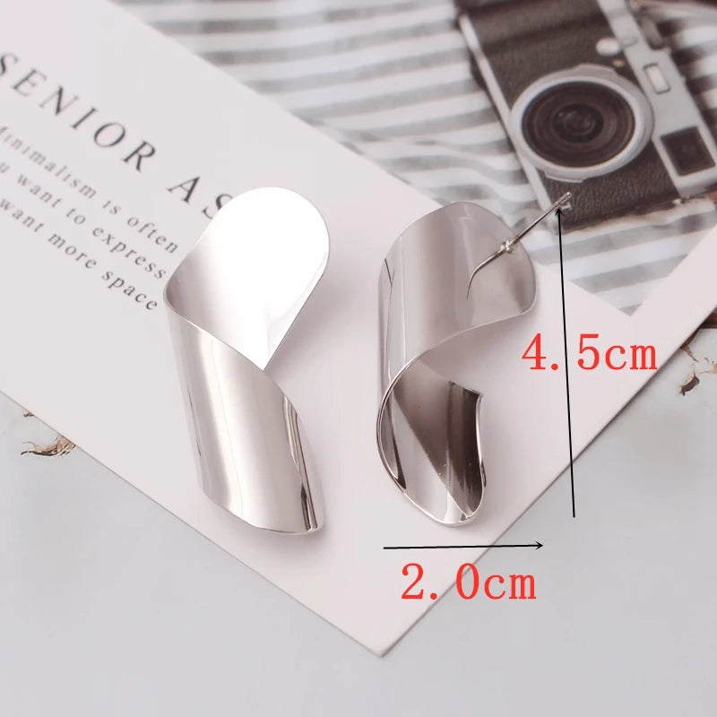 Brincos Fashion em Forma de S