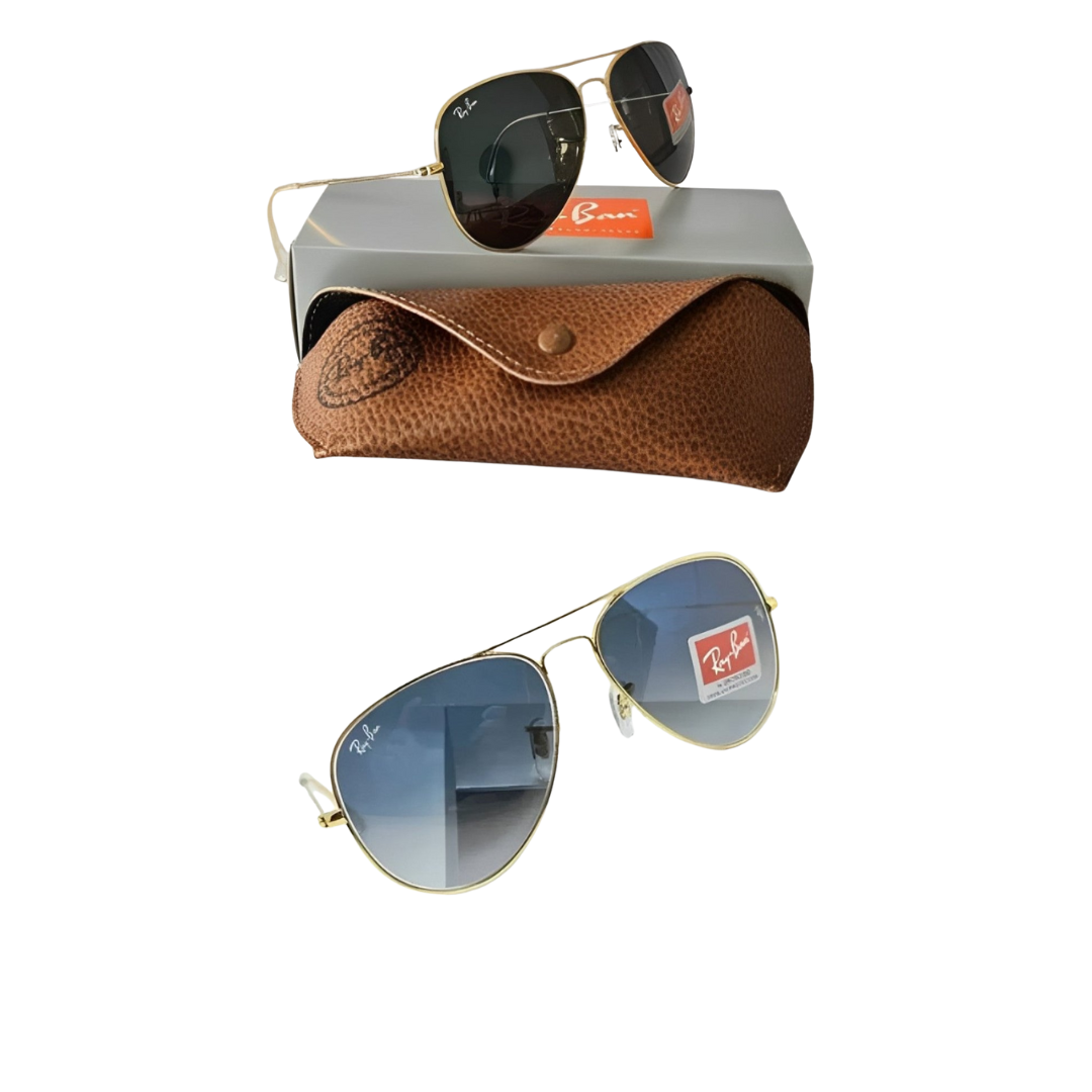 (COMPRE 1 LEVE 2) Óculos Aviador em Lentes de Cristal + Brindes Exclusivos