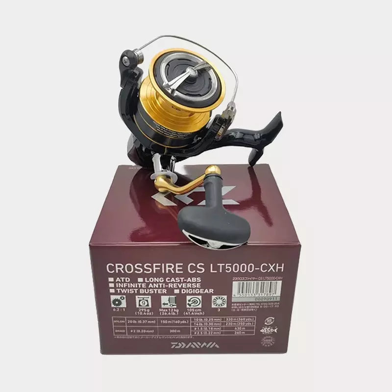 Molinete Daiwa Crossfire CS com Recolhimento 6.2:1 (260 e 295g Peso) de 10 à 12kg Arrasto