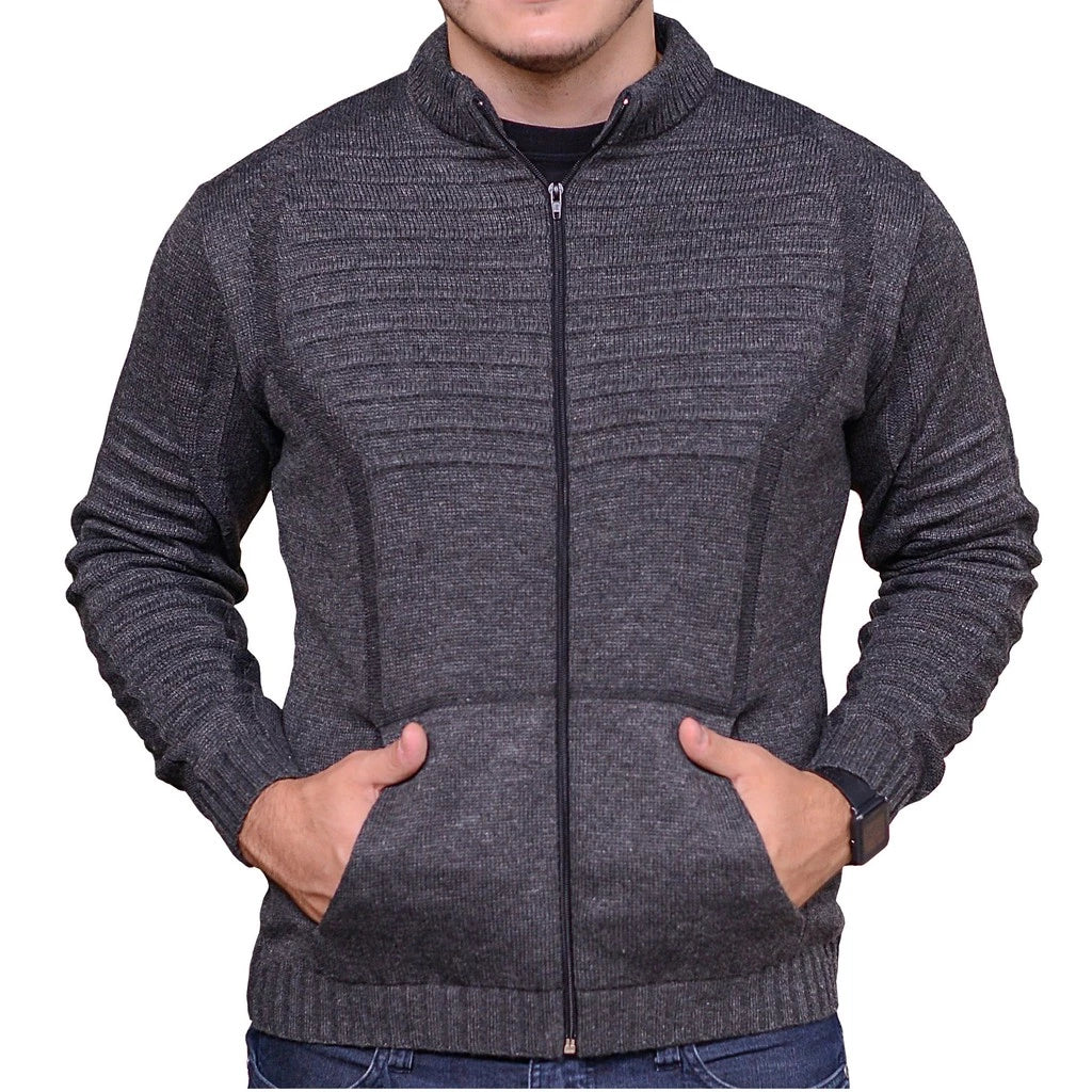 Casaco de Frio Masculino em Lã Tricot