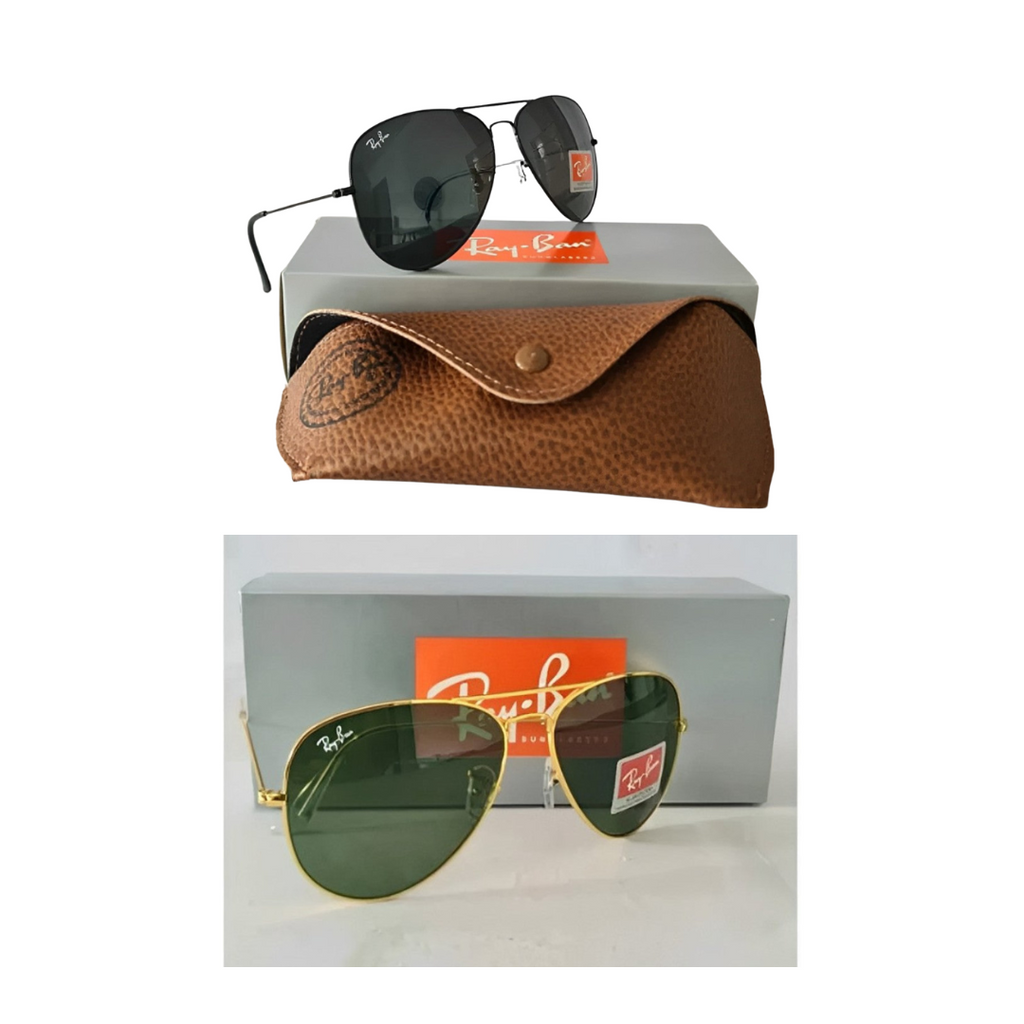 (COMPRE 1 LEVE 2) Óculos Aviador em Lentes de Cristal + Brindes Exclusivos