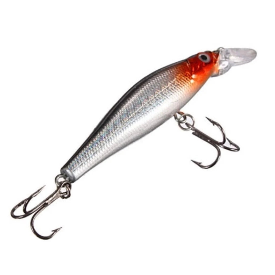 Kit 05 Iscas Artificiais 1/2 Meia Água de 8 cm e 6g Pesca Tucunaré Robalo Dourado Traíra Black Bass