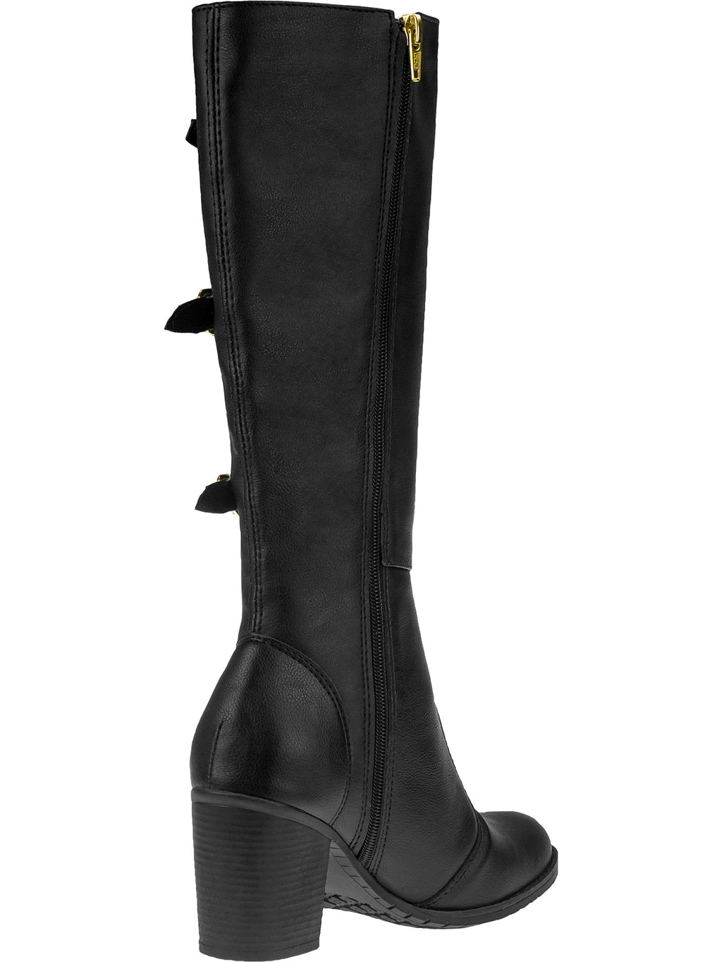 Bota Feminina Cano Longo Ajustável com Zíper