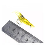 Kit 10 Isca Camarão Aromatizada com Anzol 4cm Tucunaré Curvinas e Trairas