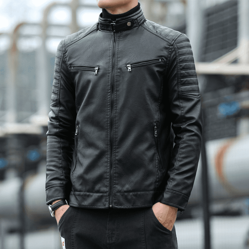 Jaqueta de Couro Masculina Berry