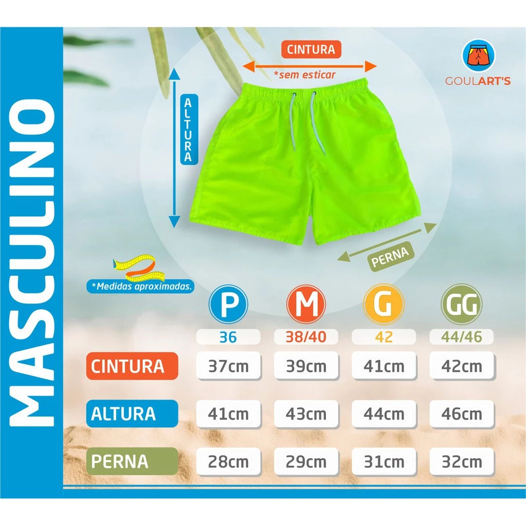 (PAGUE 3 E LEVE 5) Kit 5 Bermudas Masculinas - lojaidealgolden