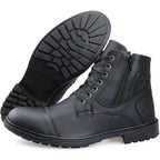 Coturno Masculino Casual com Cadarço e Zíper Ajustável