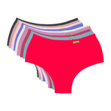 Kit 5 Calcinhas Plus Size Cós Alto