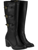 Bota Feminina Cano Longo Ajustável com Zíper