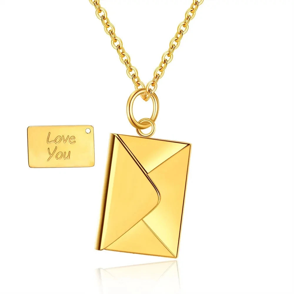 Colar com Cartão Envelope I Love You