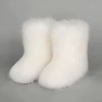 Bota Peluda Faux Fur Neve Feminina
