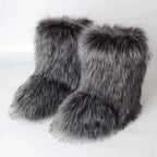 Bota Peluda Faux Fur Neve Feminina